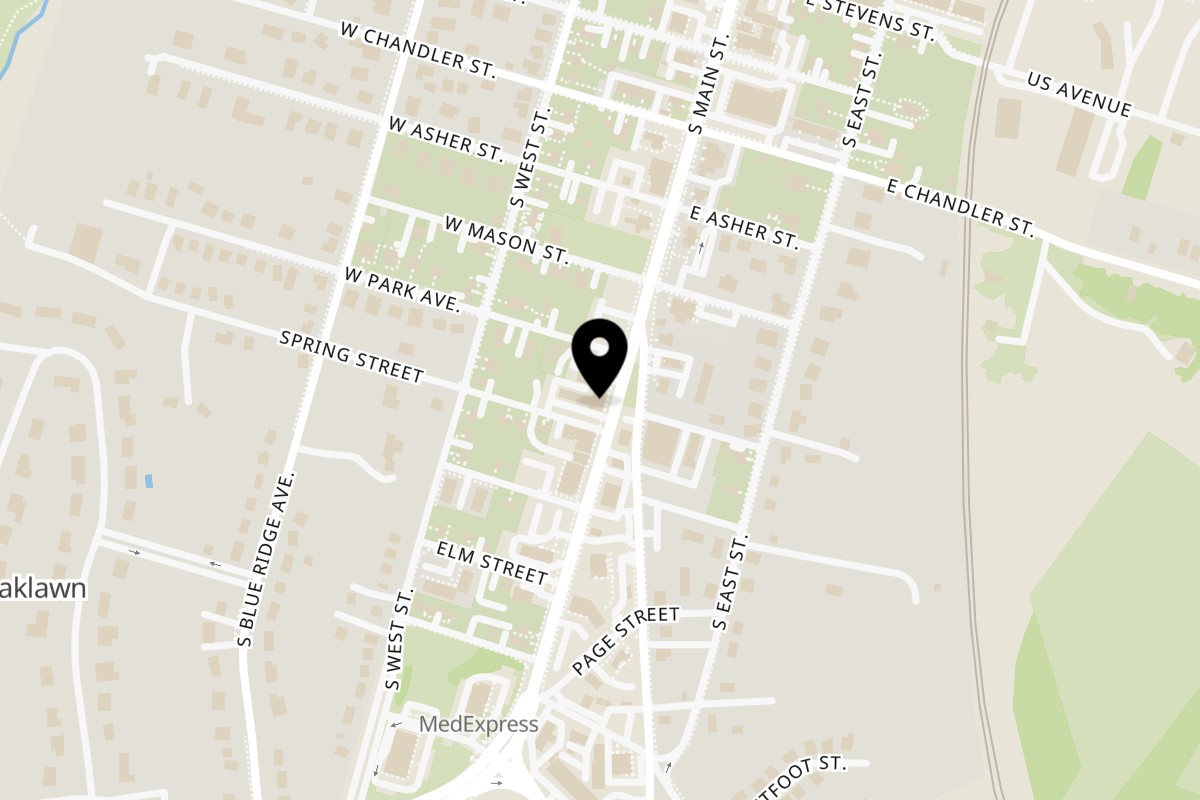 Map showing the location of Pancho Villa Mexican Restaurant Culpeper on 910 S Main St in Culpeper